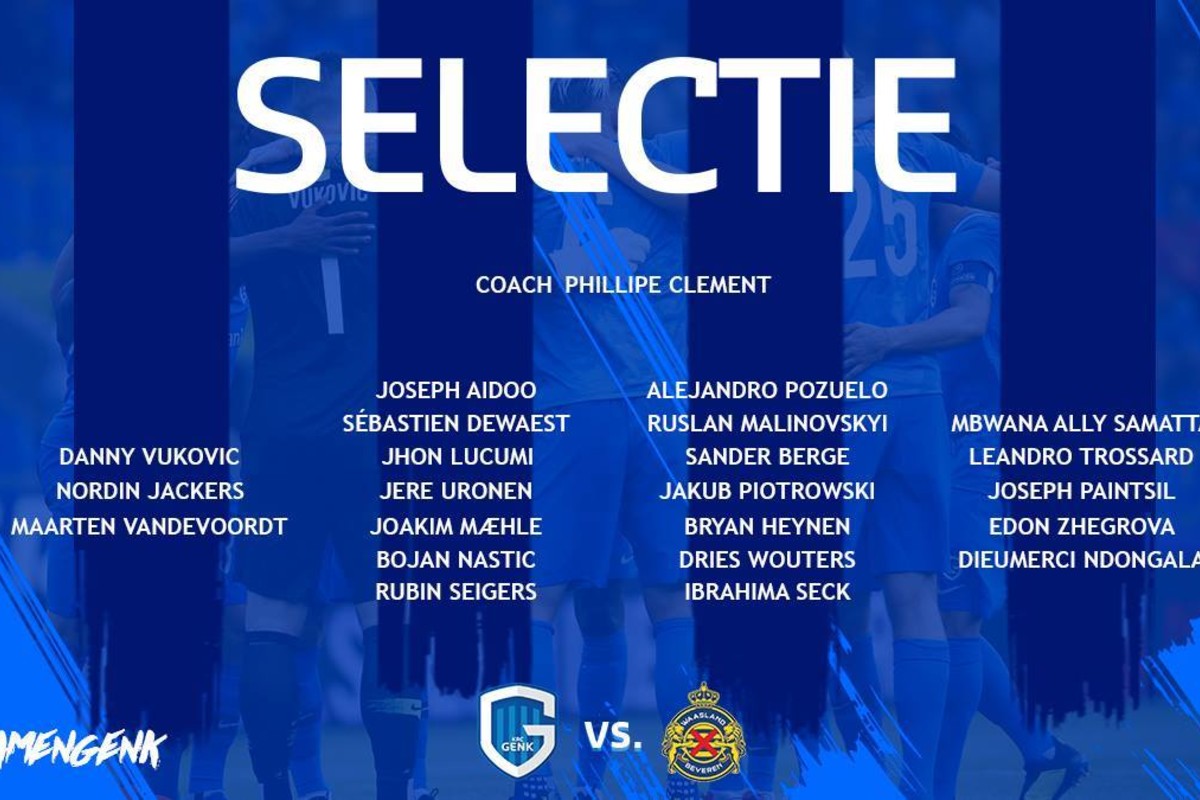 Matchday! Onze selectie voor vanavond