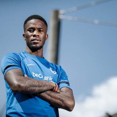 Nieuw speler Iké Ugbo van KRC Genk, tijdens de fysieke testen.