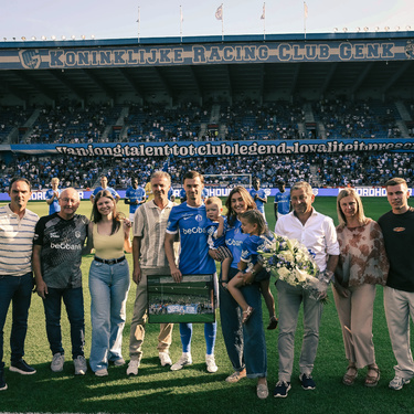 Genk's Bryan Heynen pictured before a friendly soccer game between Racing Genk vs FC Twente, on Sunday 02 August 2026 in Genk, in preparation of the upcoming 2026-2027 Belgian first division soccer season. BELGA PHOTO JOHAN EYCKENS