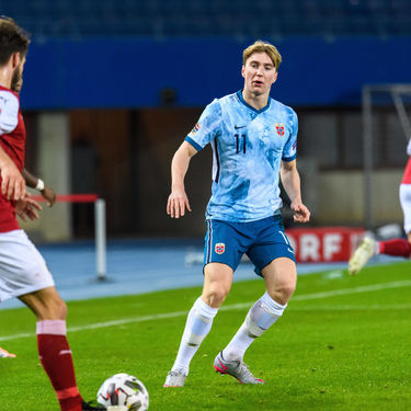 201118 Kristian Thorstvedt of Norway during the Nations League football match between Austria and Norway on November 18