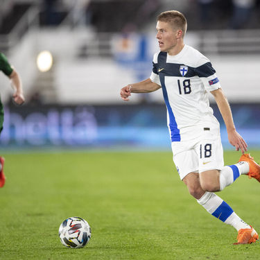Jere Uronen 16, FIN during the UEFA Nations League B group four match between Finland and Republic of Ireland at the Hel