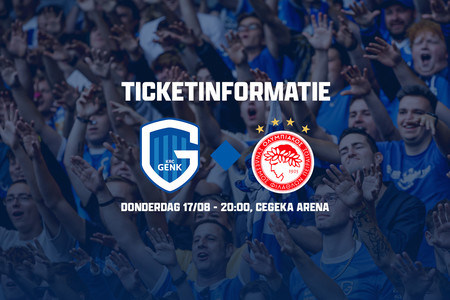 Koop nu je ticket voor KRC Genk - Olympiakos