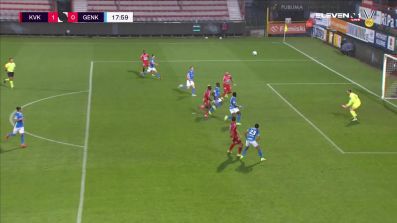 a Goal from KV Kortrijk vs. KRC Genk