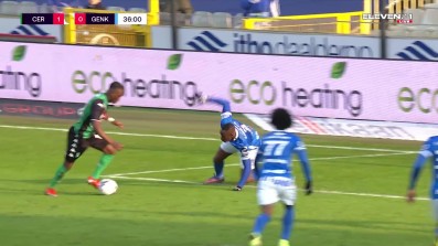 a Goal from Cercle Brugge vs. KRC Genk