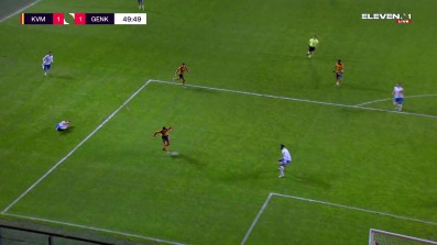 a Goal from KV Mechelen vs. KRC Genk