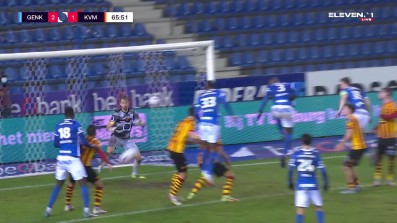 Mujaid Sadick with a Goal vs. KV Mechelen