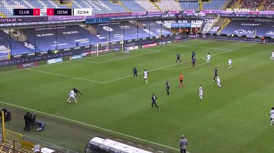 Bastien Toma with a Goal vs. Club Brugge