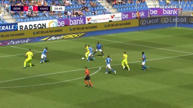 a Goal from KRC Genk vs. KAA Gent
