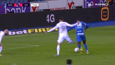 Paul Onuachu with a Goal vs. KAS Eupen